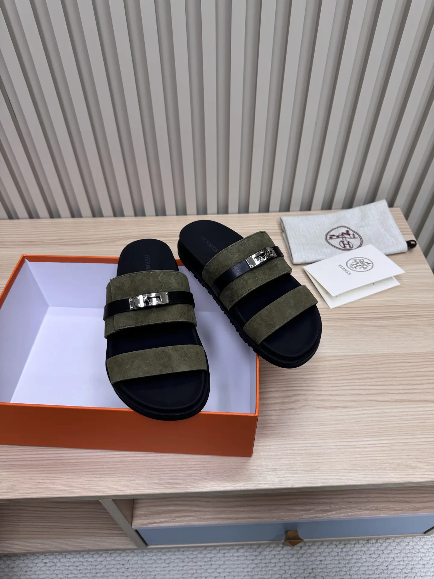 Hermès Sheepskin Slippers image 1