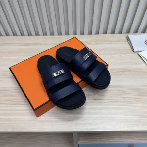 Hermes Classic Sheepskin Slippers image 1