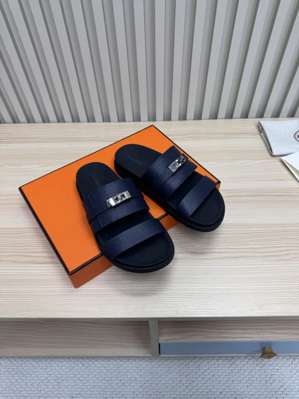 Hermes Classic Sheepskin Slippers image 1
