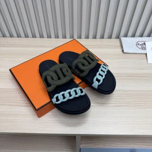 Hermes Chain Pig Nose Slippers image 1