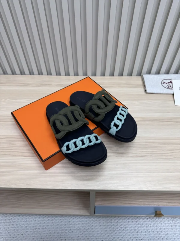 Hermes Chain Pig Nose Slippers image 1