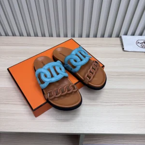 Hermes Chain Pig Nose Slippers image 1