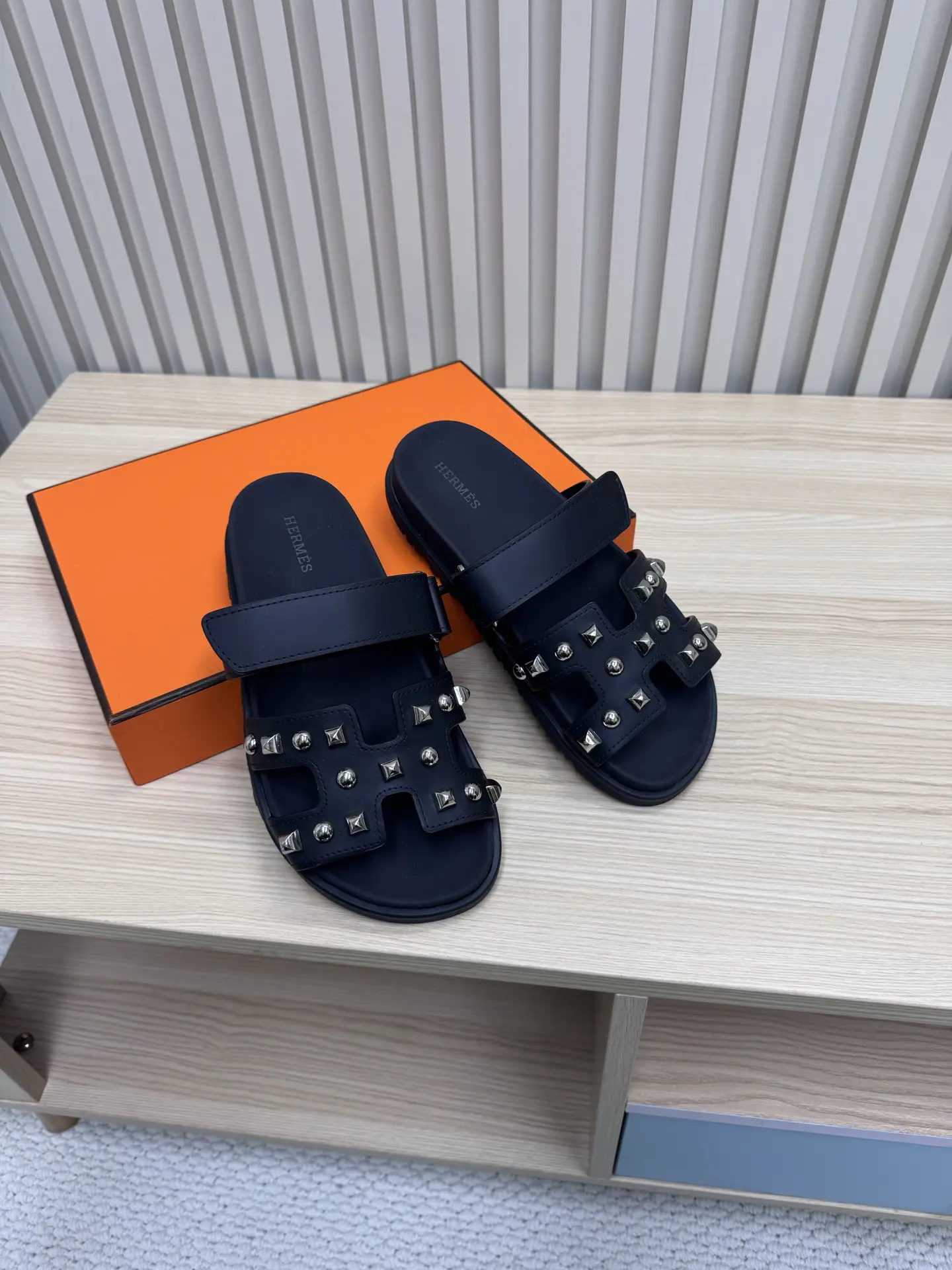 Hermes Snake Pattern Couple Slides image 1