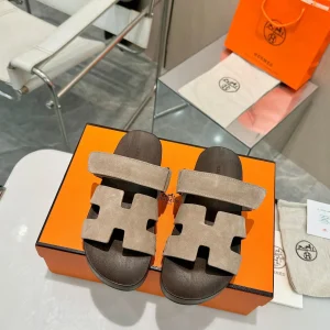 Hermès Women's Leather Rivet Clogs image 1