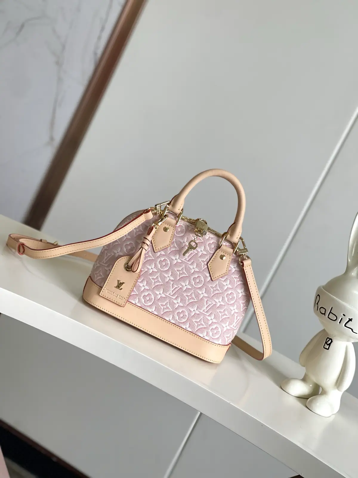 Louis Vuitton Pink Monogram Alma BB Top Handle Bag image 1