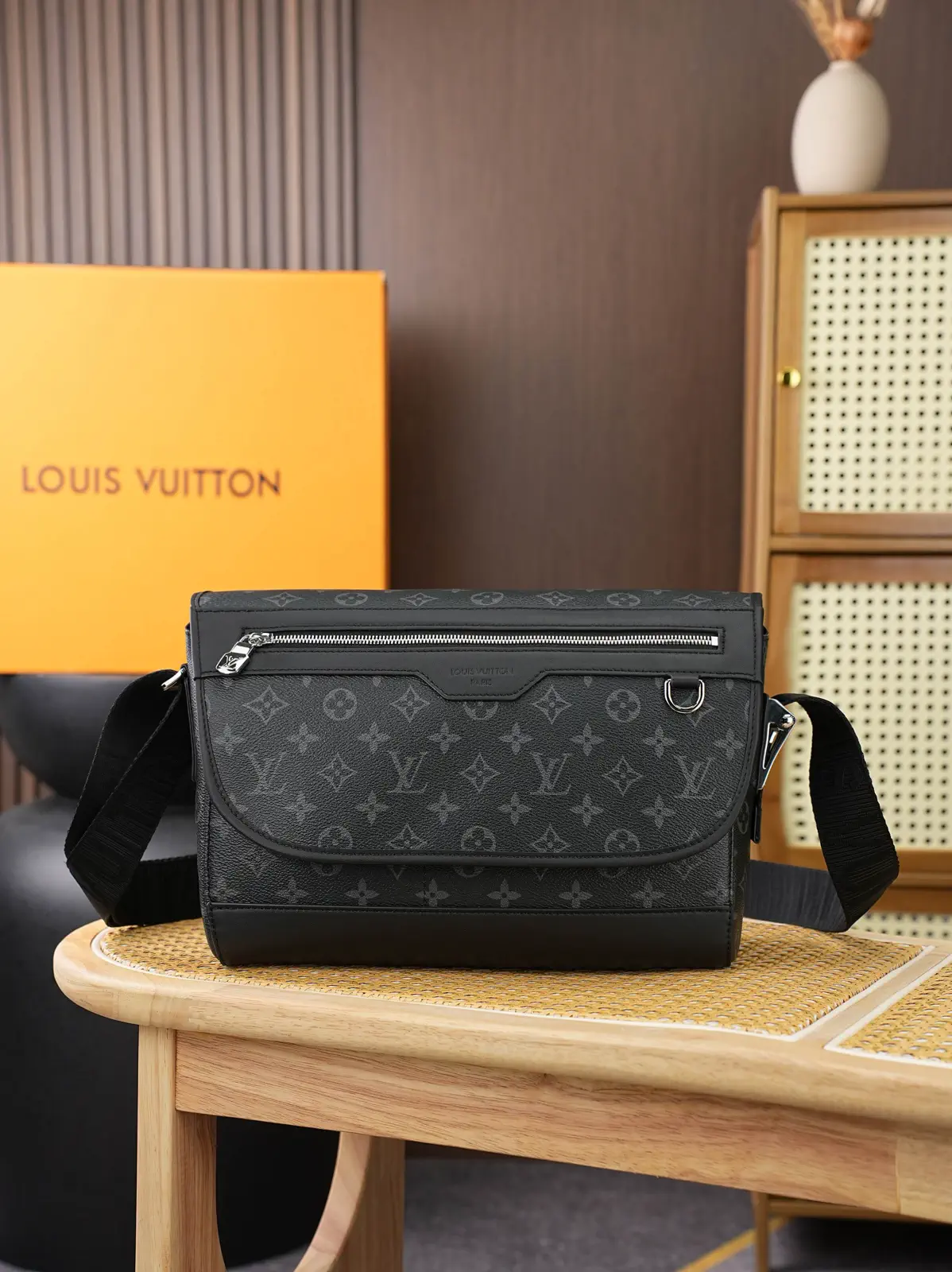 Louis Vuitton Monogram Eclipse Courrier Messenger Bag image 1