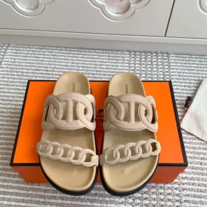 Hermes Extra Pig Nose Couple Chain Slippers image 1