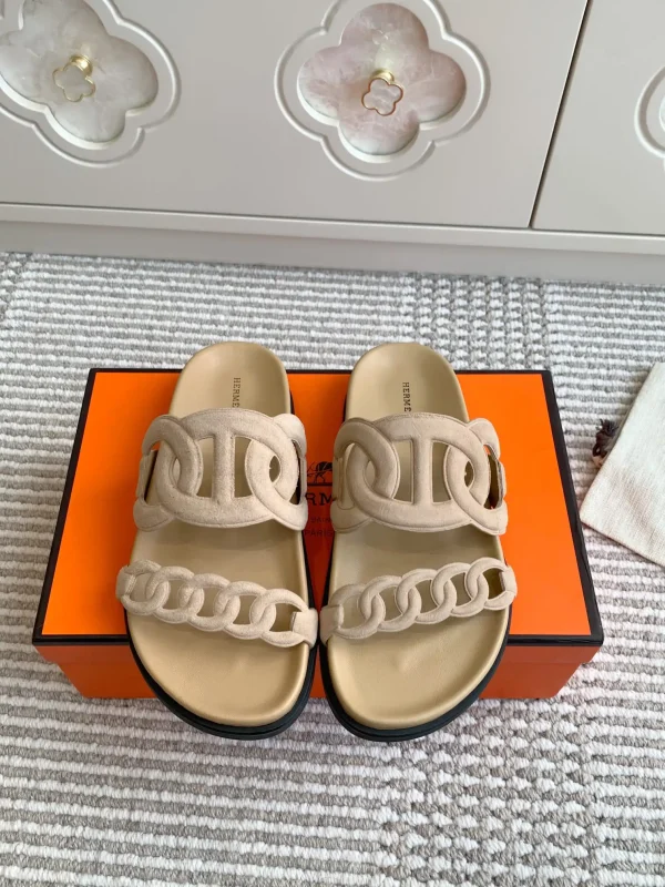 Hermes Extra Pig Nose Couple Chain Slippers image 1
