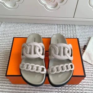 Hermes Extra Pig Nose Couple Chain Slippers image 1