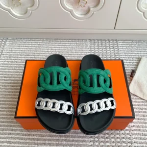 Hermes Extra Pig Nose Couple Chain Slippers image 1