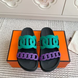 Hermes Extra Pig Nose Couple Chain Slippers image 1