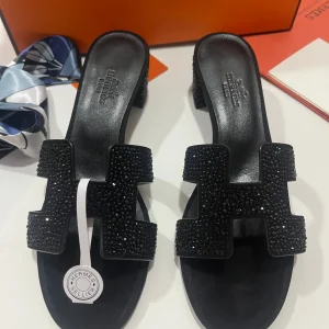 Hermes New Color Rhinestone Slippers with Upgraded Packaging image 1