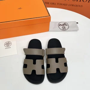 Hermes H-Shaped Velcro Flat Sandals image 1