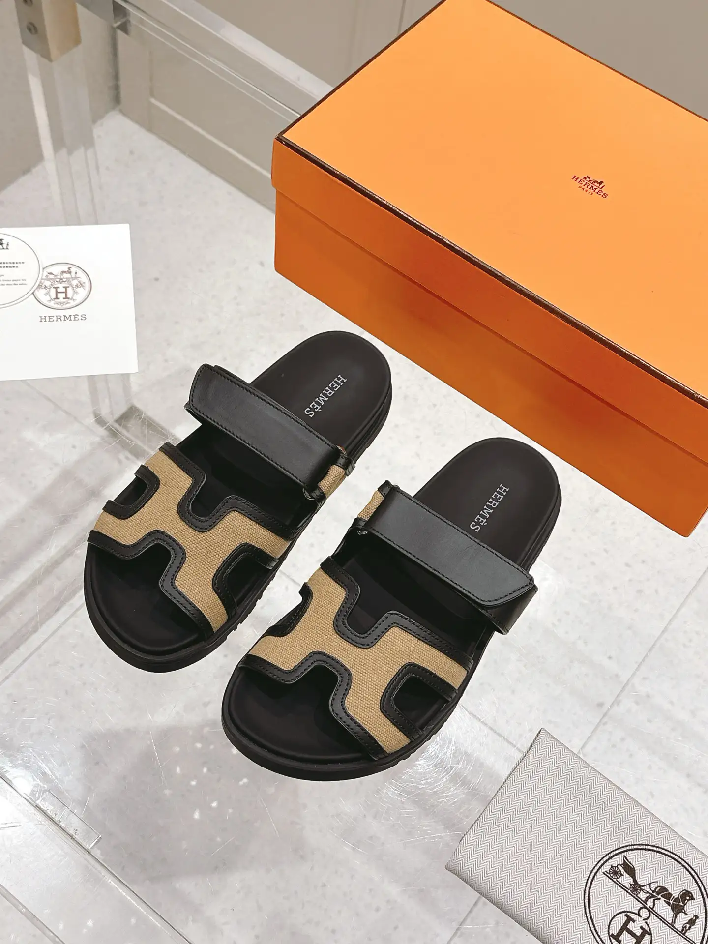 Hermes Chypre Series Retro Adjustable Strap Sandals image 1