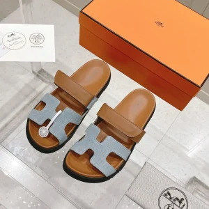 Hermes Chypre Series Retro Velcro Sandals image 1