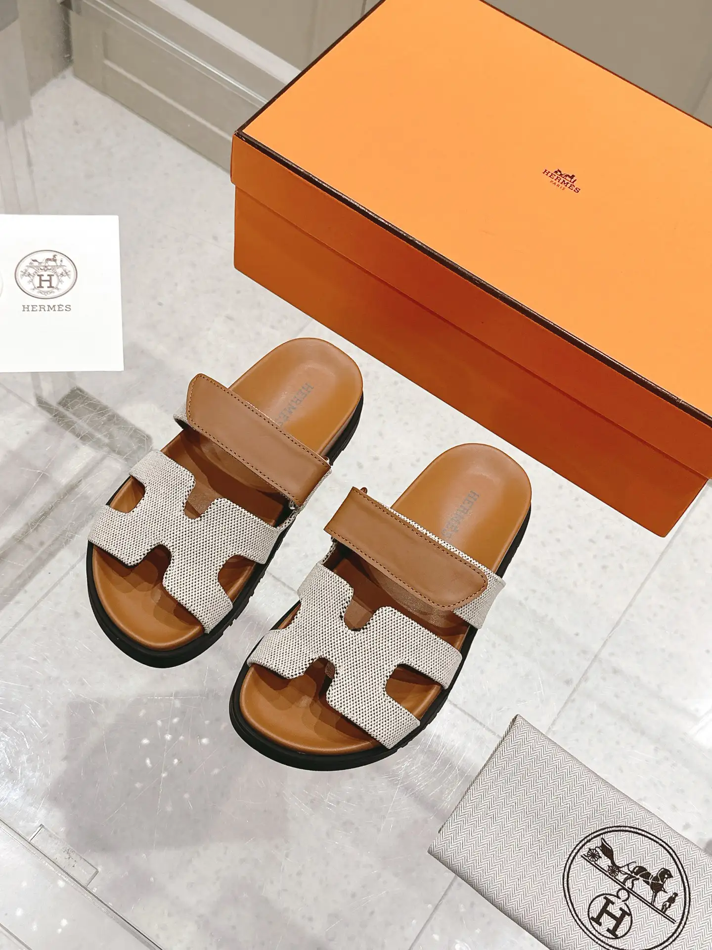 Hermes Chypre Retro Velcro Sandals image 1