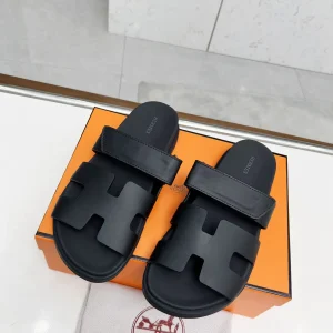 Hermes Chypre H-shaped Velcro Flat Sandals image 1