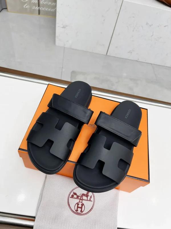 Hermes Chypre H-shaped Velcro Flat Sandals image 1