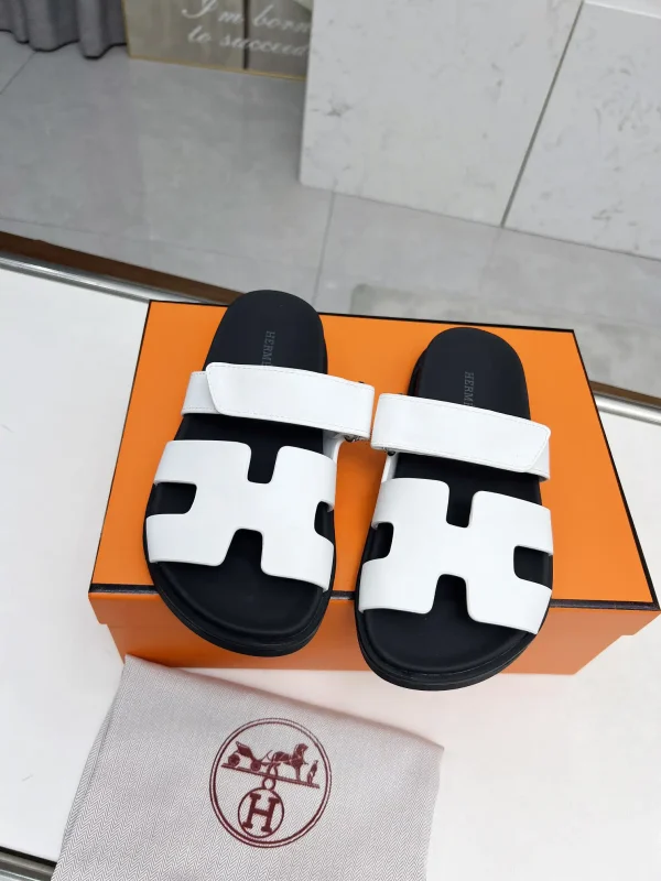 Hermes Chypre Mules H Buckle Flat Sandals Slippers image 1