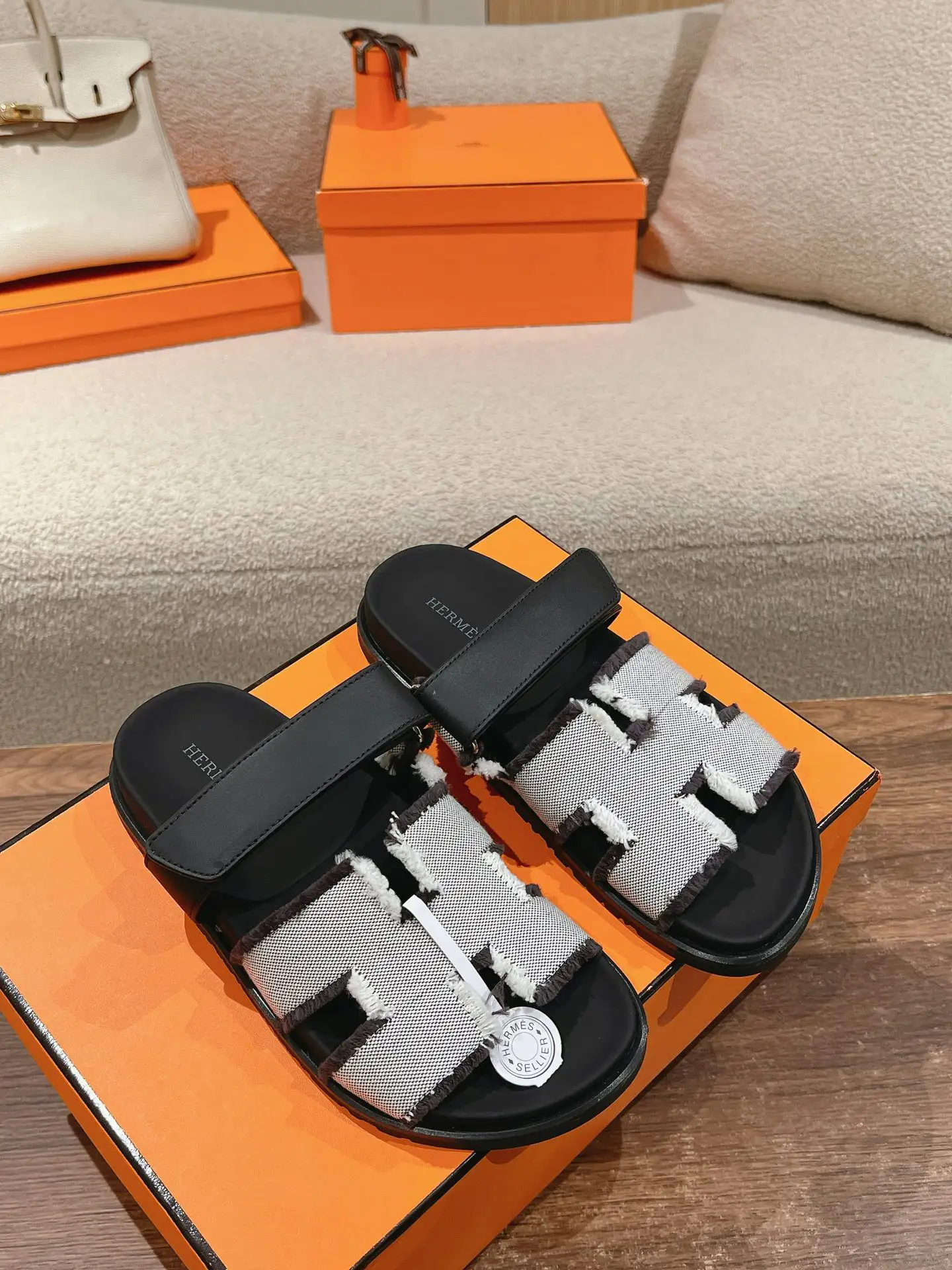 Calfskin Techwear Sandals with Ergonomic Design image 1