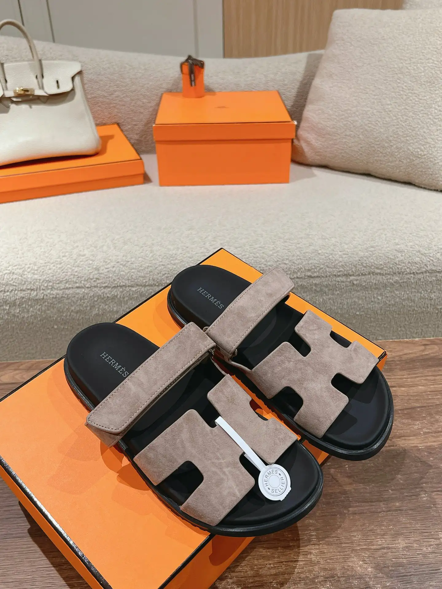 Hermes Top Version Uncle Slippers image 1