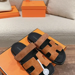 Hermes Calfskin Functional Slide Sandals image 1
