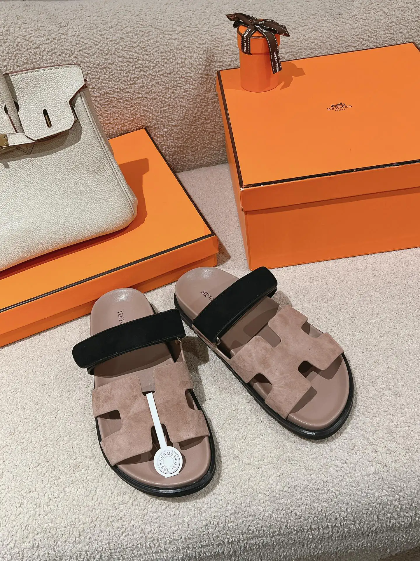 Hermes Calfskin Techwear Sandals with Adjustable Straps image 1
