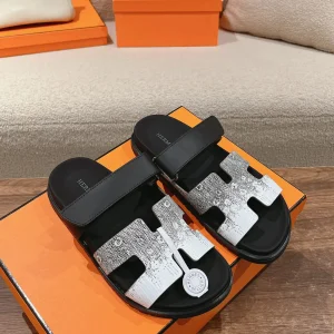 Hermès Calfskin Functional Slide Sandals image 1