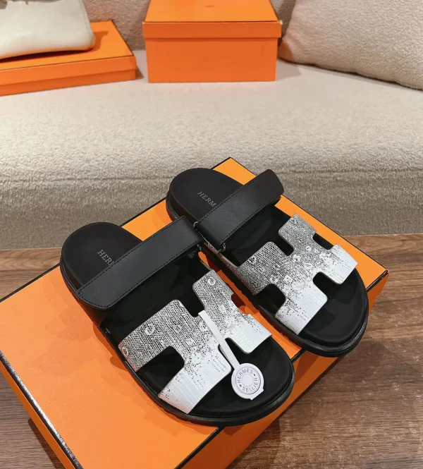 Hermès Calfskin Functional Slide Sandals image 1