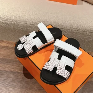 Hermes Calfskin Techwear Slide Sandals image 1