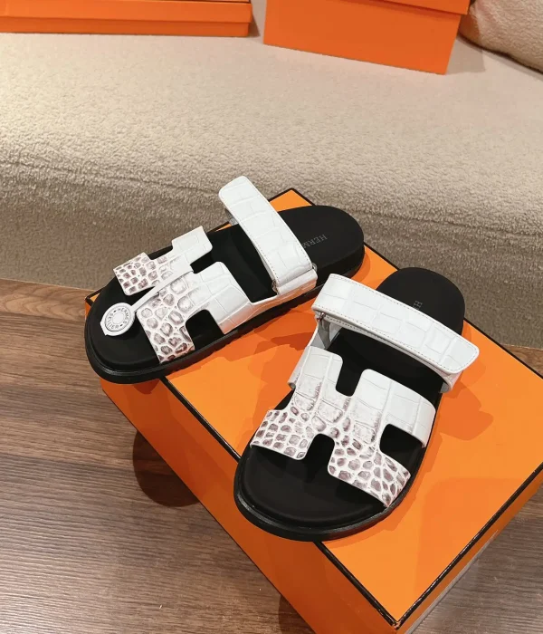 Hermes Calfskin Techwear Slide Sandals image 1