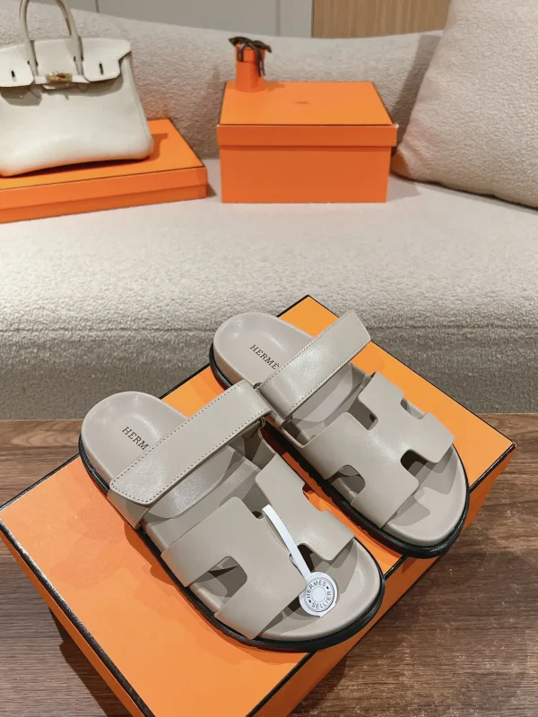 Hermes Calfskin Slippers image 1