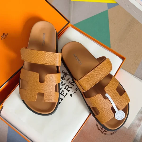 Hermes Chypre Series Retro Suede Sandals image 1