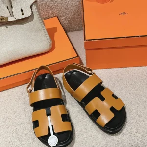 Calfskin Tech Sandals with Ergonomic Rubber Sole and Adjustable Straps image 1