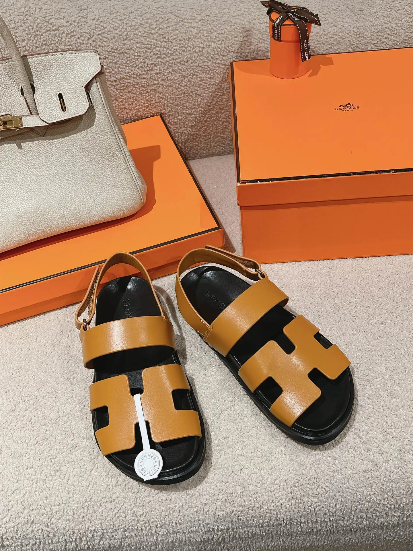 Calfskin Tech Sandals with Ergonomic Rubber Sole and Adjustable Straps image 1