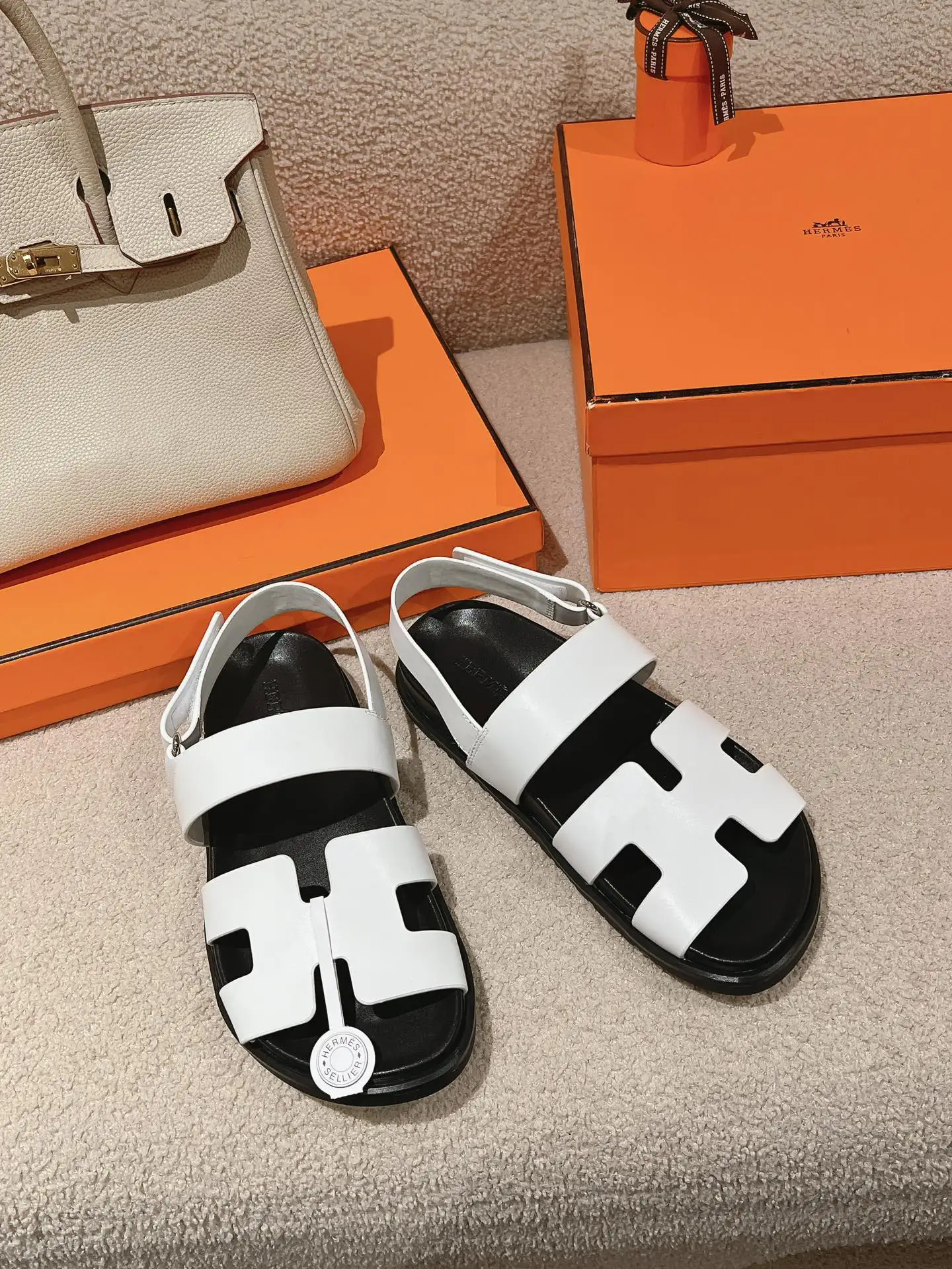 Calfskin Techwear Sandals with Ergonomic Rubber Sole and Adjustable Straps image 1