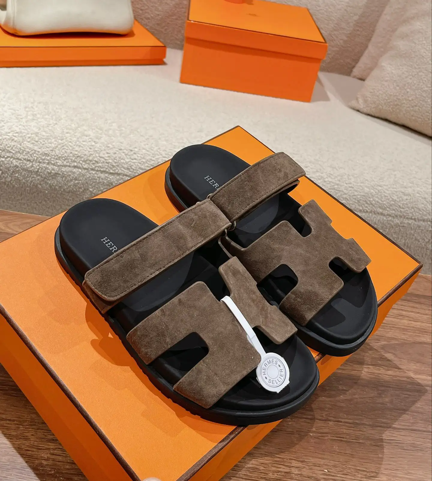 Hermes Couple Style Slip-on Sandals image 1