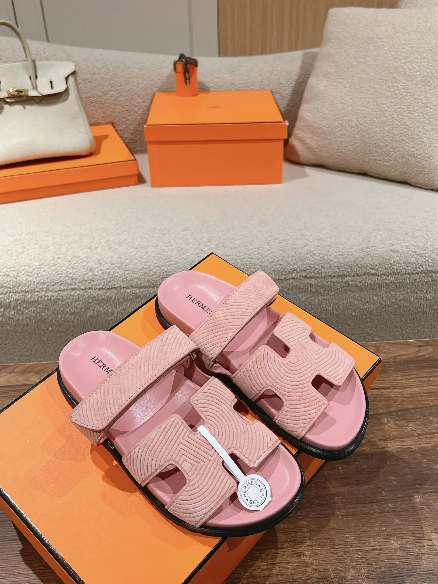 Hermes Calfskin Techwear Slides image 1