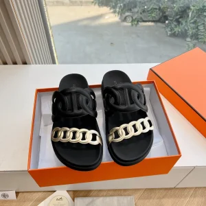 Hermes Chain Pig Snout Slippers image 1