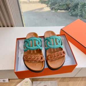 Hermes Chain Pig Nose Slippers image 1