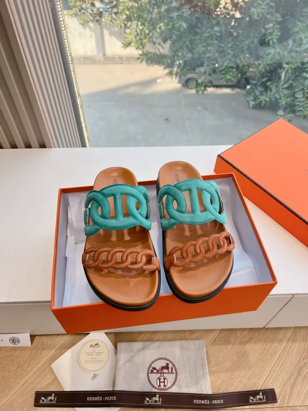 Hermes Chain Pig Nose Slippers image 1