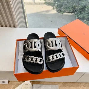 Hermes Chain Pig Nose Slippers image 1