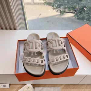Hermès Chain Pig Nose Slippers image 1