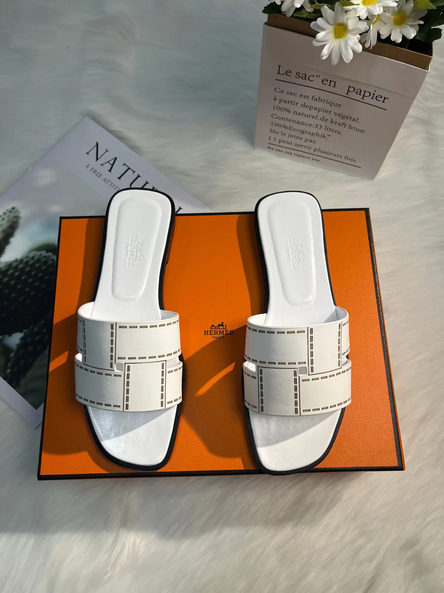 New Color Fully Wrapped Midsole New Version Hermes Slippers image 1