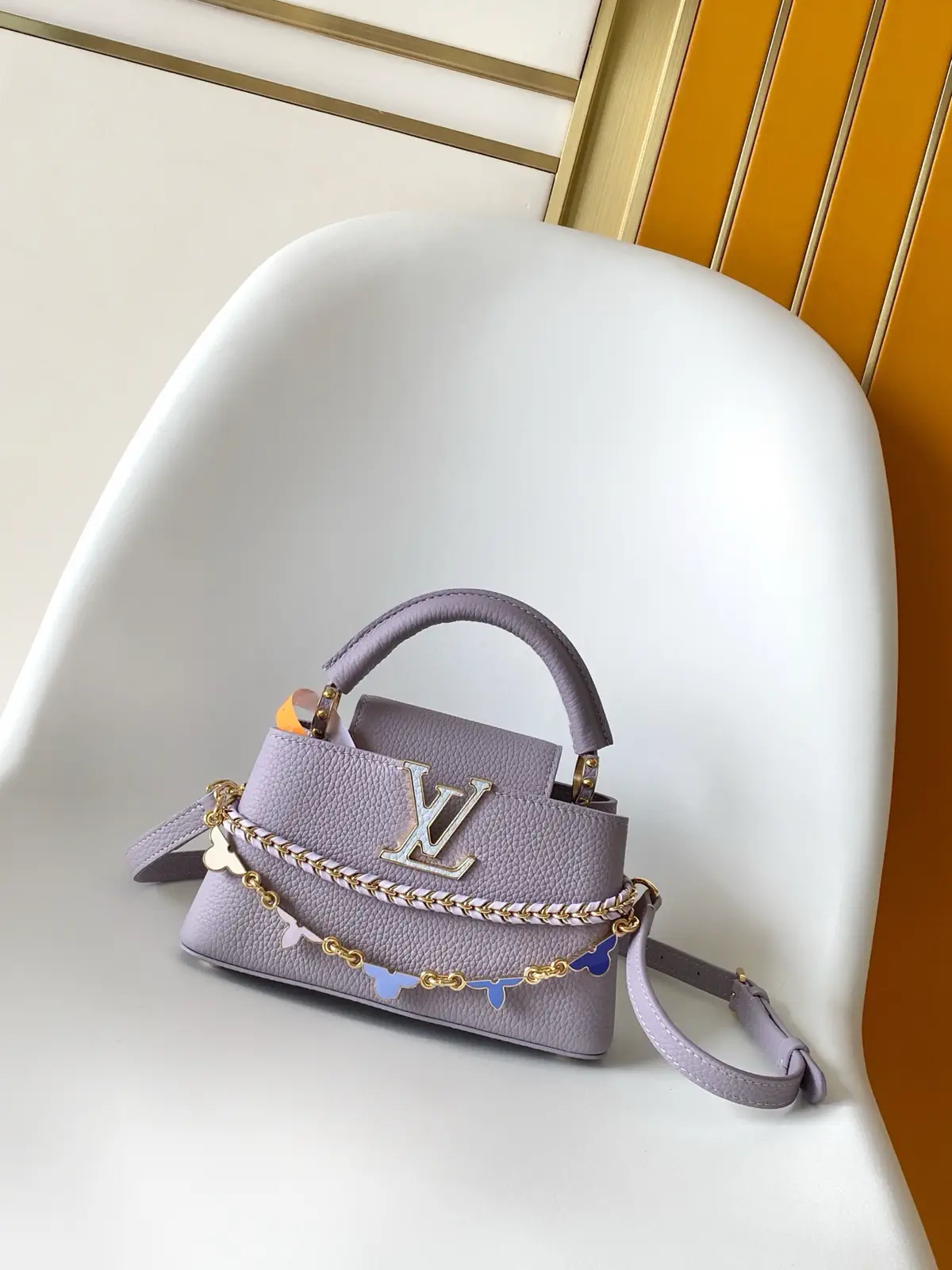 Louis Vuitton Capucines BB Top Handle Bag with Flower Chain Detail image 1