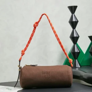 Miu Miu Embroidered Logo Cylinder Crossbody Bag image 1