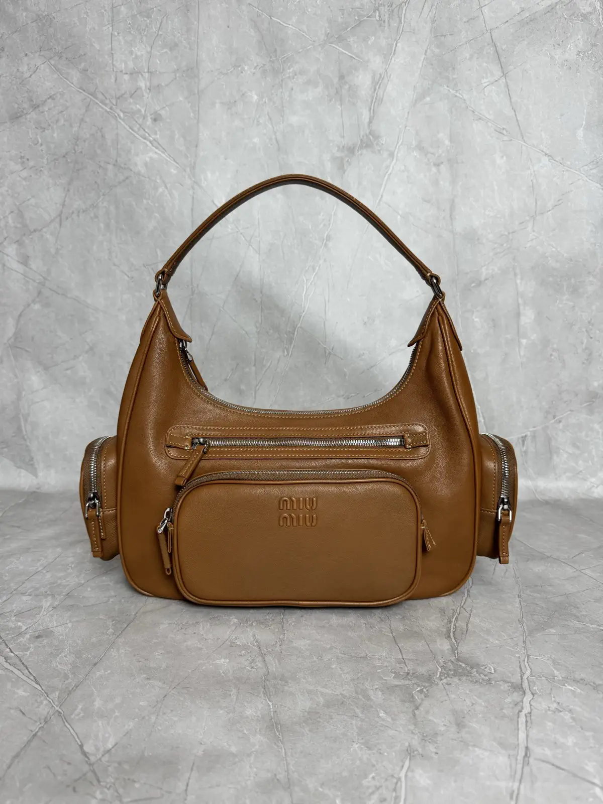 Miu Miu Caramel Pocket Shoulder Bag image 1