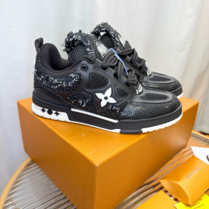 2026 LV Trainer Plum Blossom Crystal Monogram Sneakers image 1