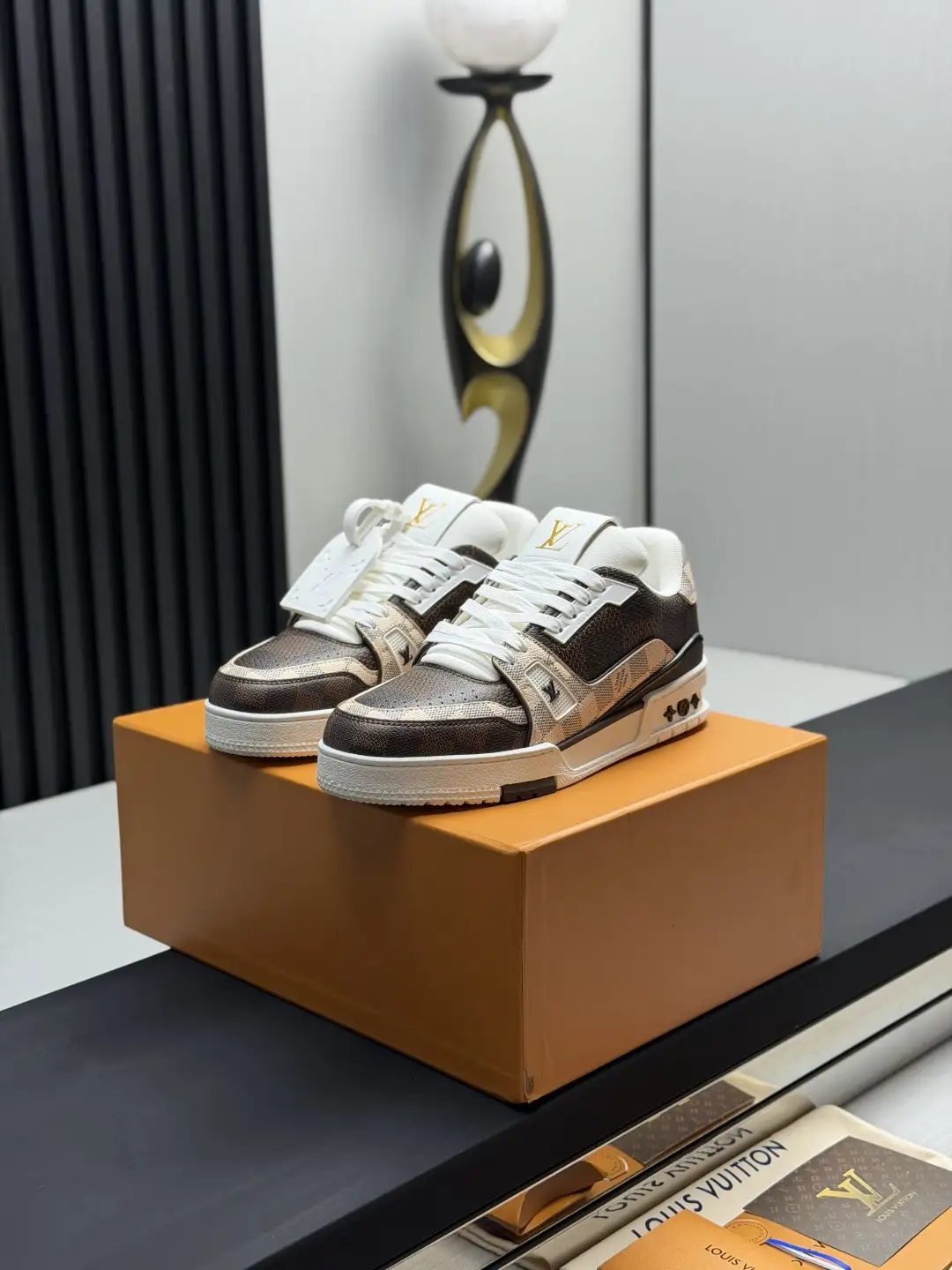 Louis Vuitton Classic Runway Style Leather Sneakers image 1