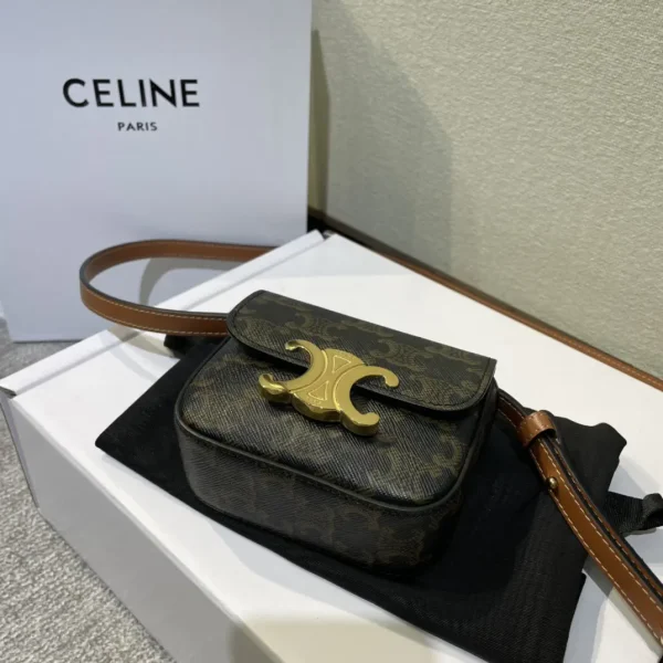 CELINE Mini Triomphe Monogram Crossbody Bag image 1